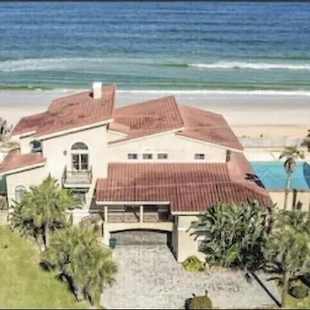Flagler Beach Ocean Front Villa W/ Lg. In Ground Pool-5-6Br/4Bth& Attached Apt